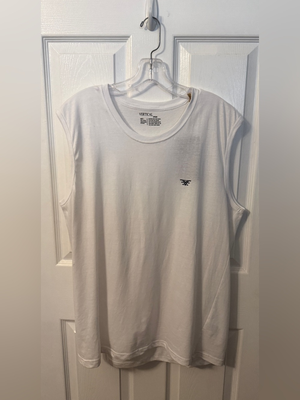 Vertical Goods White Sleeveless Crewneck Tee